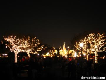 Christmas on Main Street at night